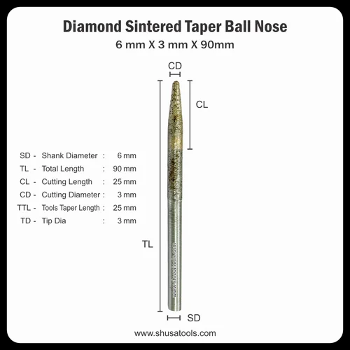 Stone CNC Router Bit - diamond tipped router bit for granite and marble